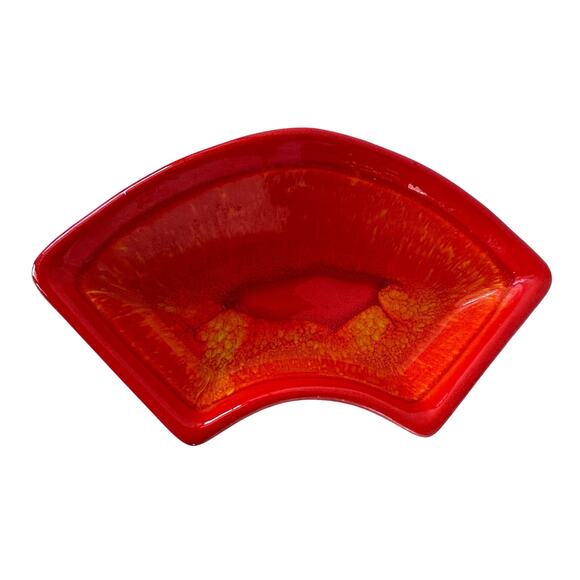 Vintage Lazy Susan Serving Piece, California Pottery, USA, Orange 1 Piece - Picture 1 of 8